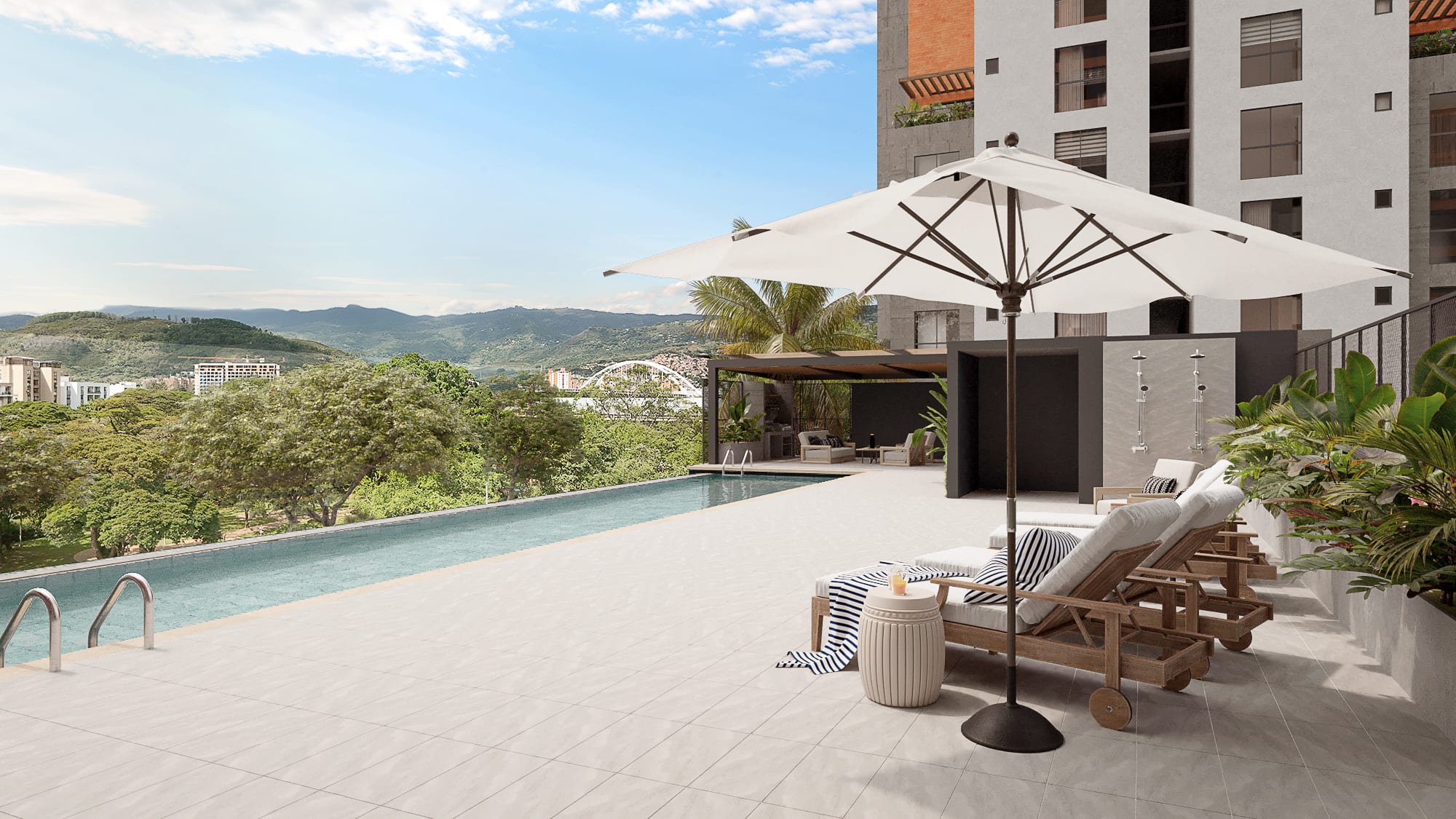 Rooftop pool