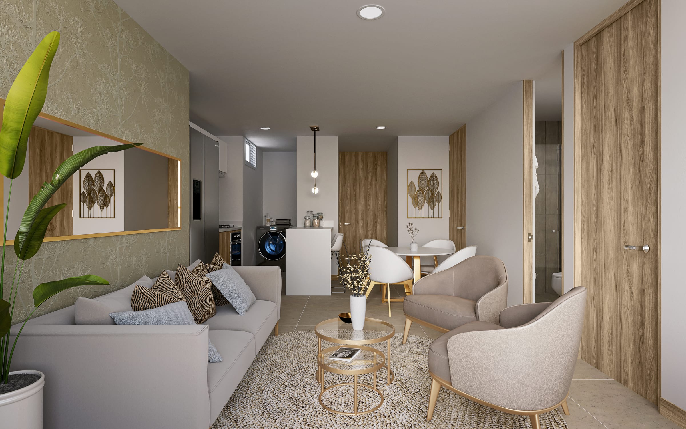 Living and dining room