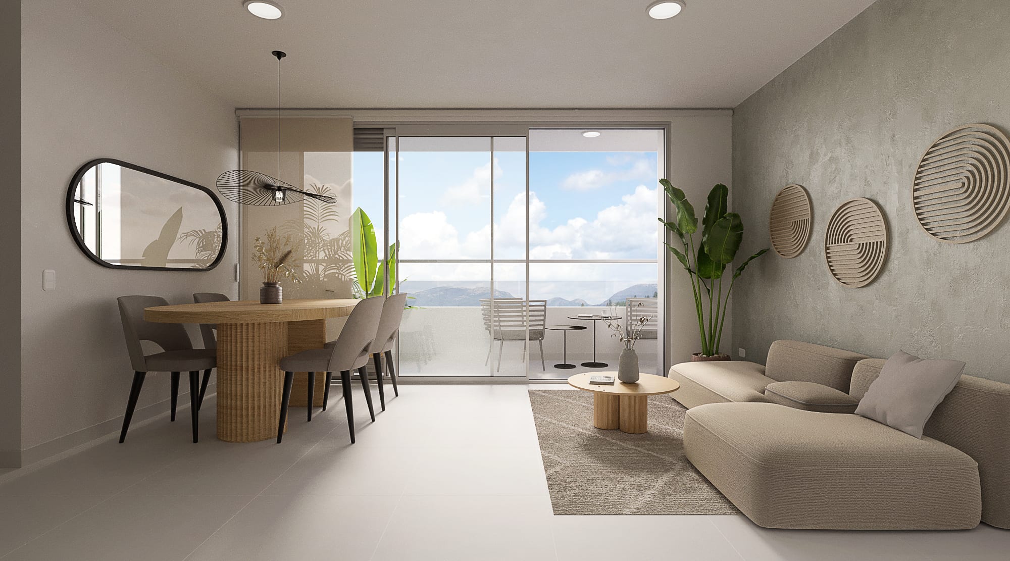 Living and dining room