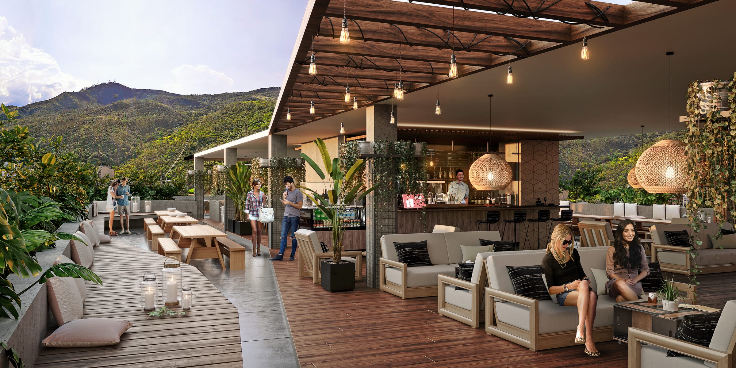 Rooftop bar