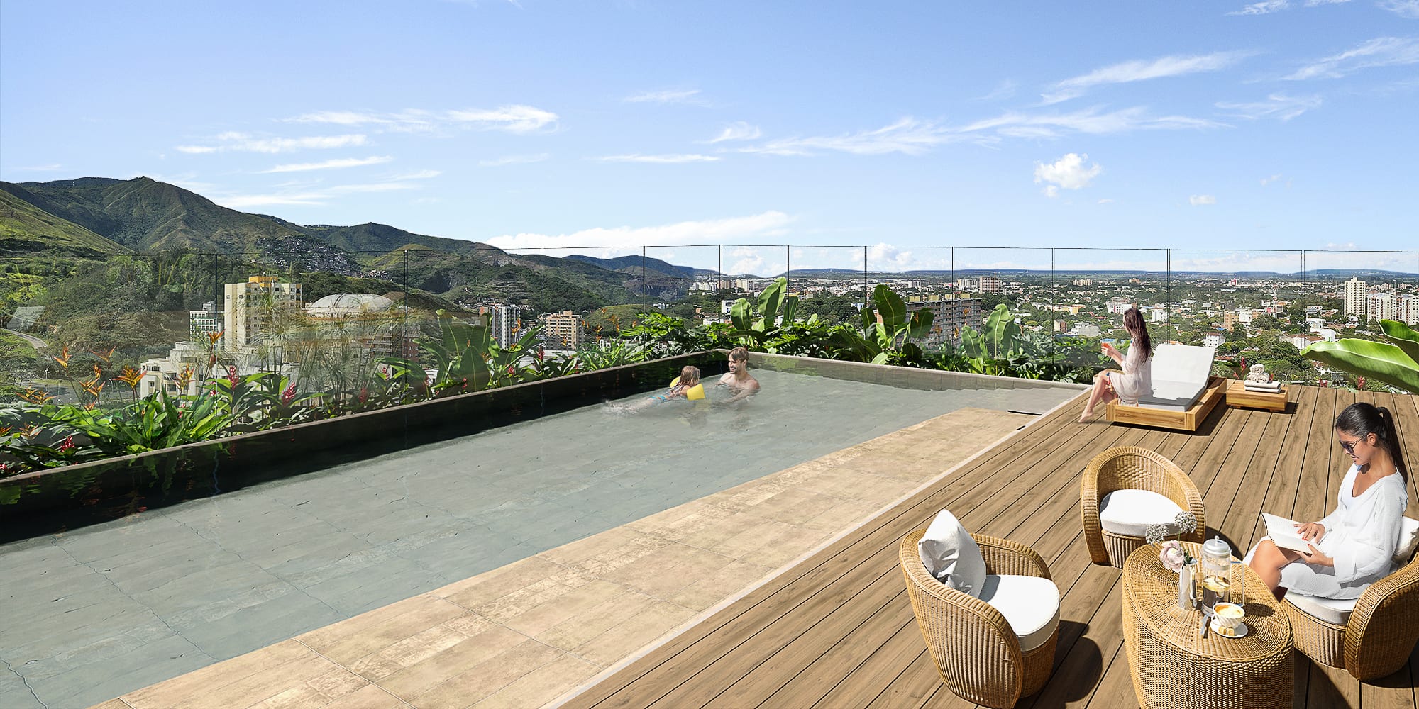 Rooftop pool